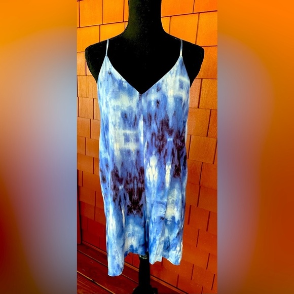 Final Touch Blue and White Tie-Dye Jumpsuit - Picture 1 of 9
